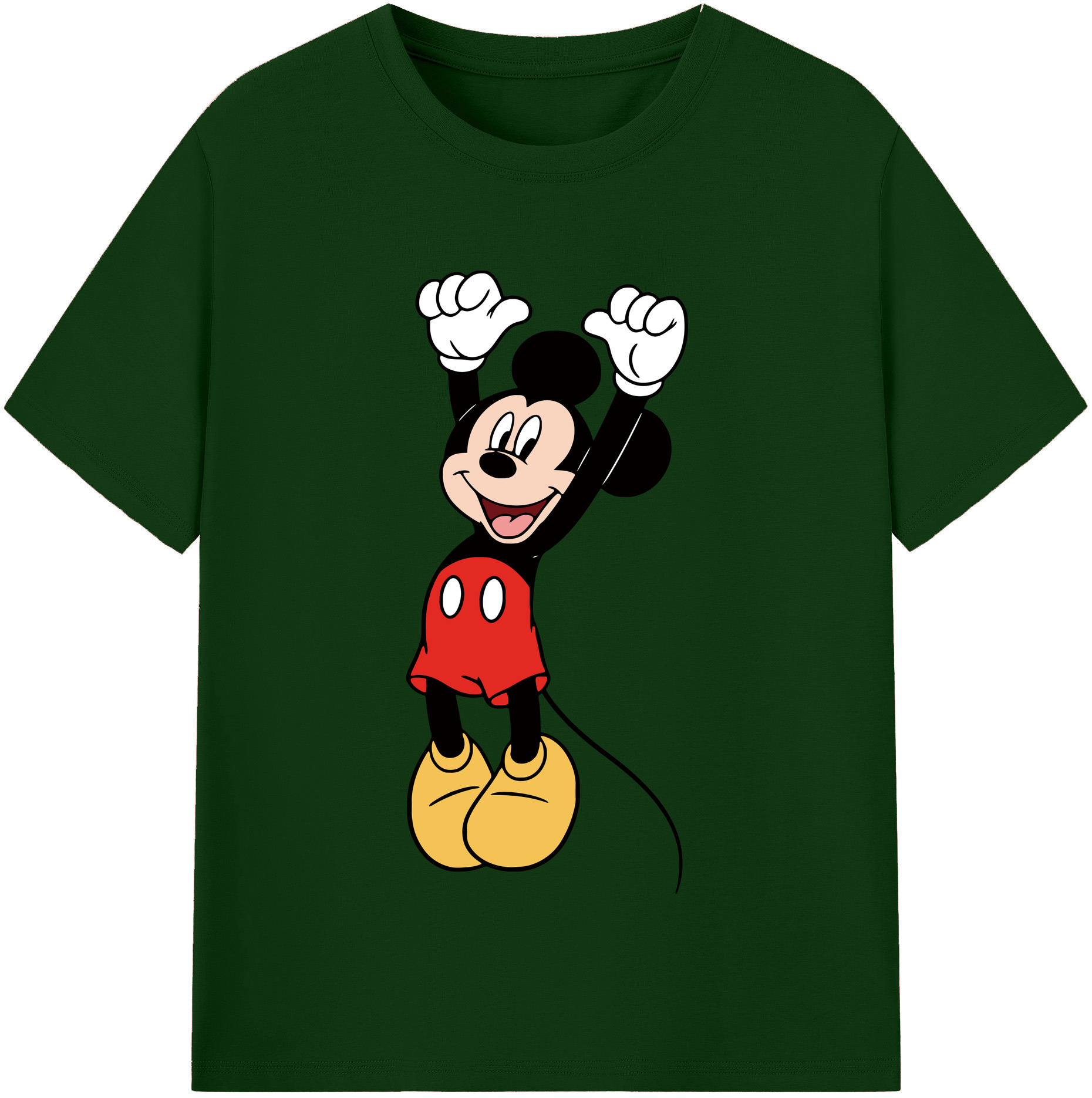 （画像用） ミッキーマウス Mickey Mouse 綿100％半袖Tシャツ（フロントプリント）